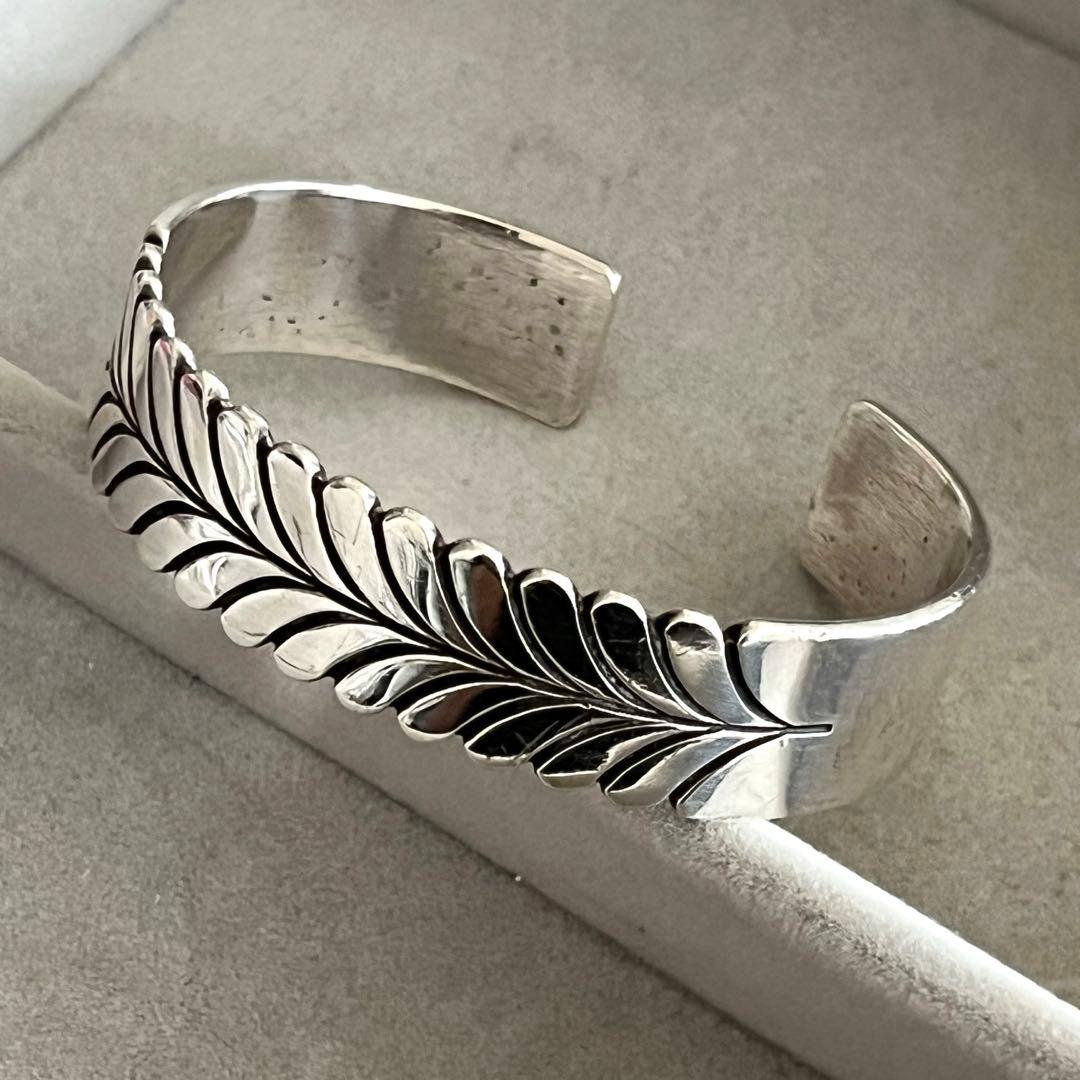 ✨1点もの✨バングル　スティーブイエローホース　シルバー　146mm ナバホ族