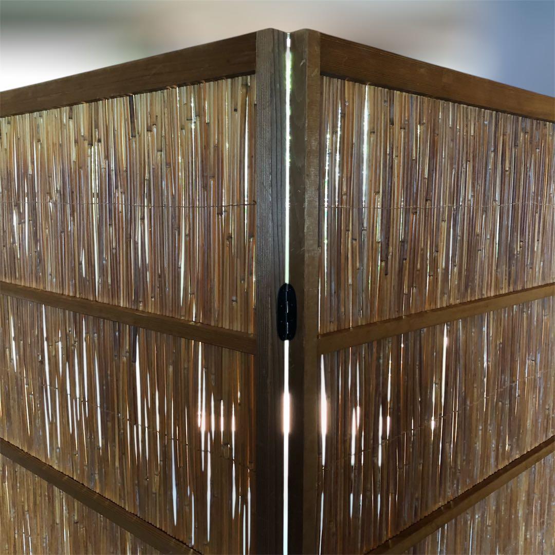 花寄屏風　2枚折　高さ約164㎝　2連幅176㎝