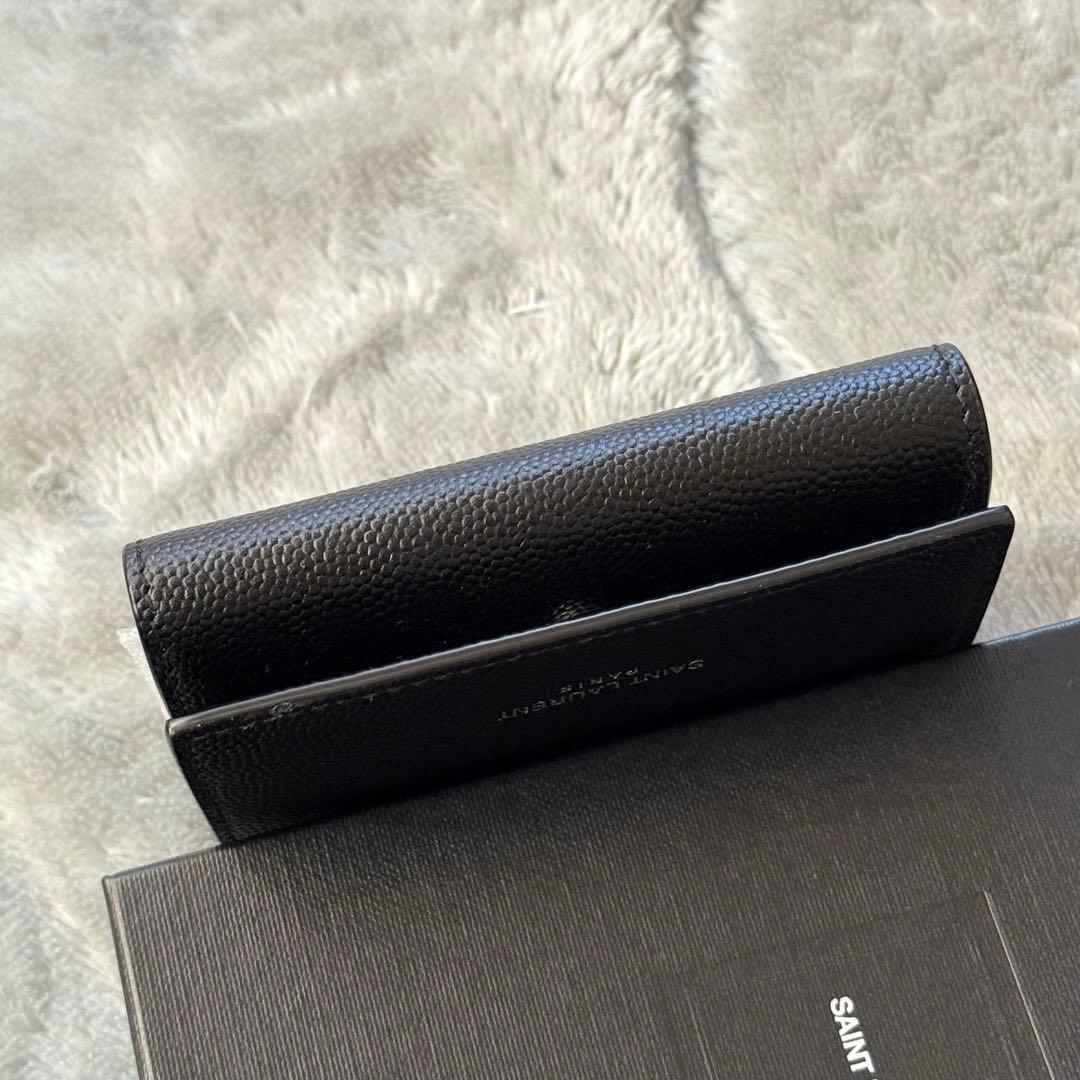 ⭐️新品未使用⭐️　サンローラン　キーケース　6連　ロゴ刻印　ユニセックス　レザー