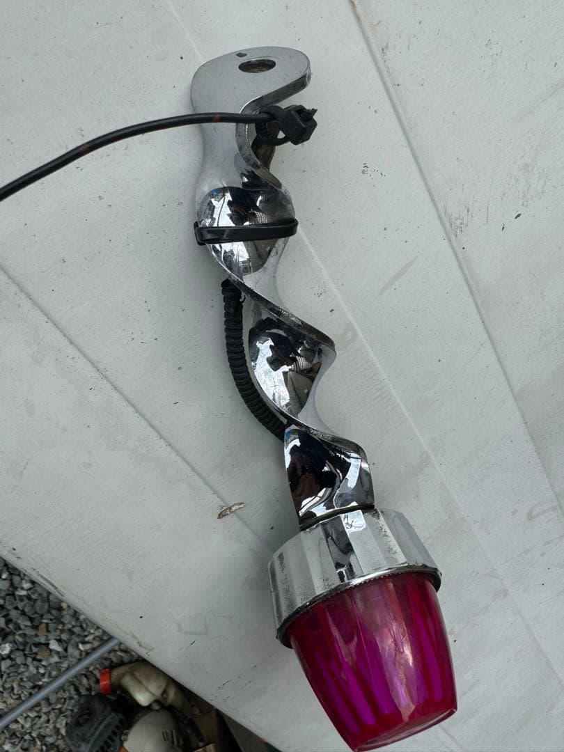 h*e様 Kawasaki Z400FX用　水野板金工業所 メッキ製　蛍付きツイ