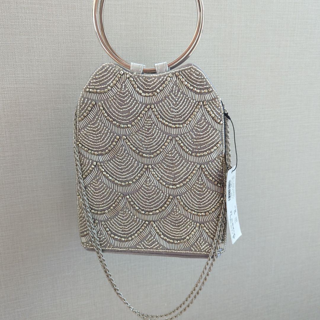 ROSSO リングハンドルビジューバッグ　パーティーバッグ