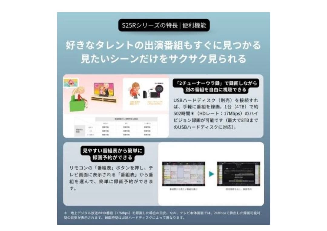 REGZA 32V S25Rシリーズ 32インチ テレビ