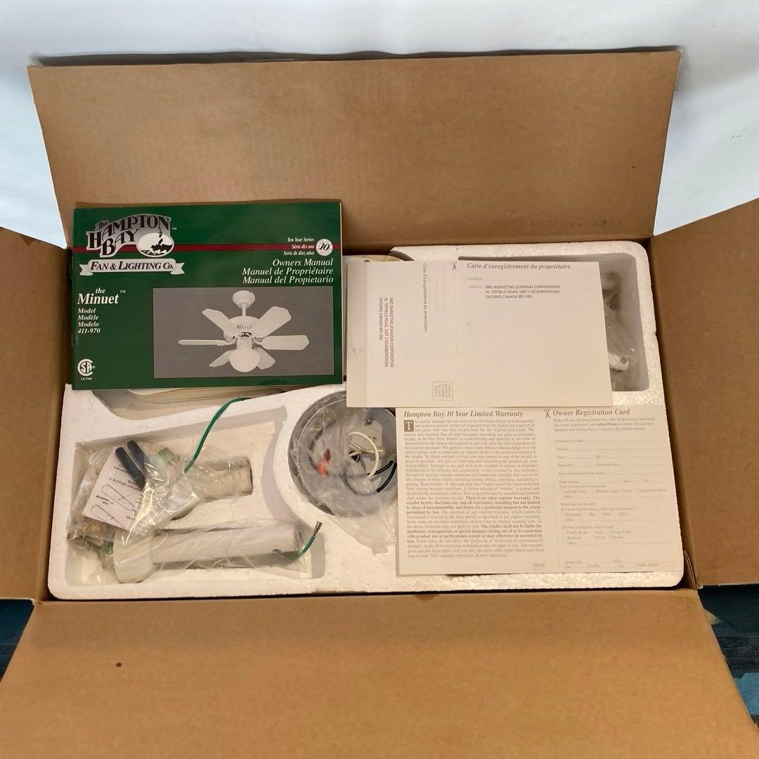 未開封1998Hampton Bay Minuet 30インチ シーリングファン