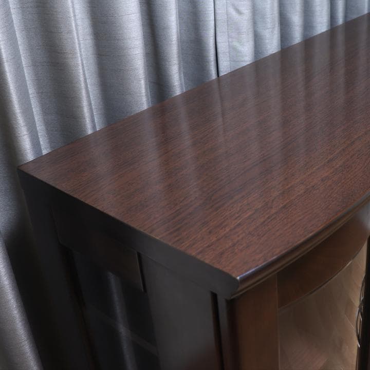 大川家具購入 日本製 ファニテリア・マキ サイドボード ガラスキャビネット