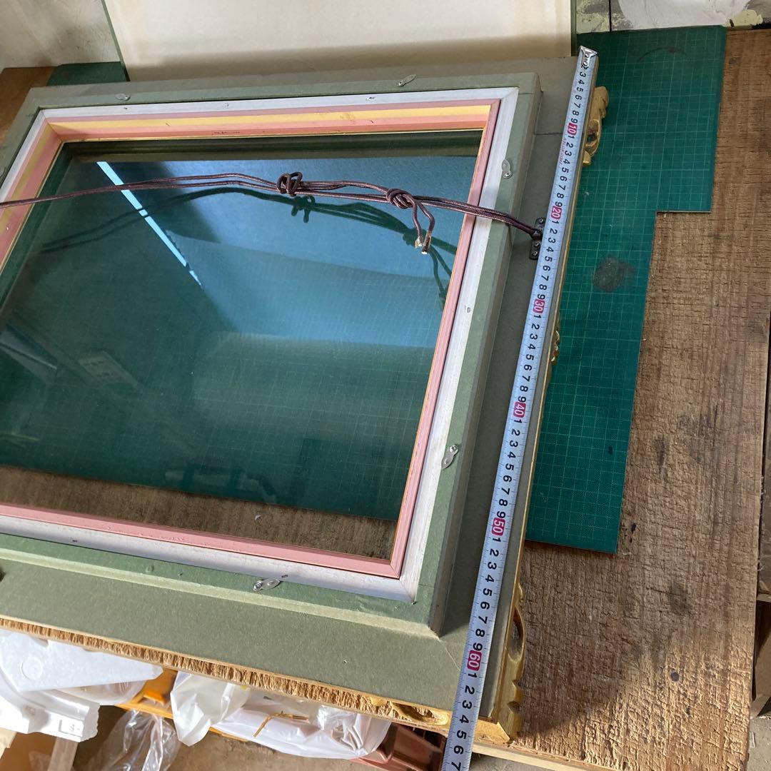 F10号 油彩額縁 ゴールドフレーム アートフレーム 金色 ガラス