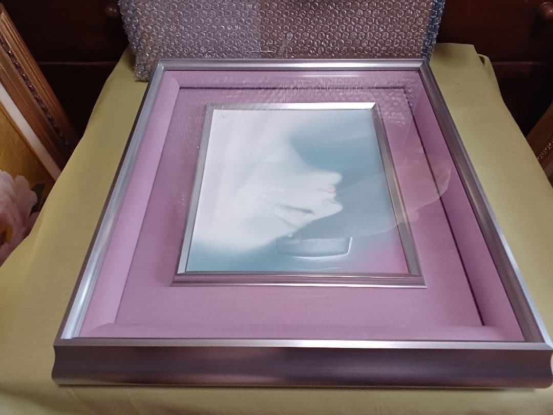 若尾和呂　「献身」 油彩　F3号　タリズマニックアート　幸運を招く絵　膜面描法