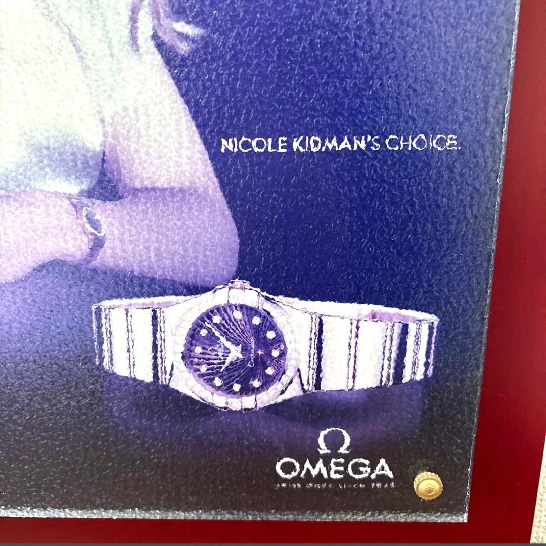 非売品　OMEGA NICOLE KIDMAN'S オメガ　木製ガラス看板