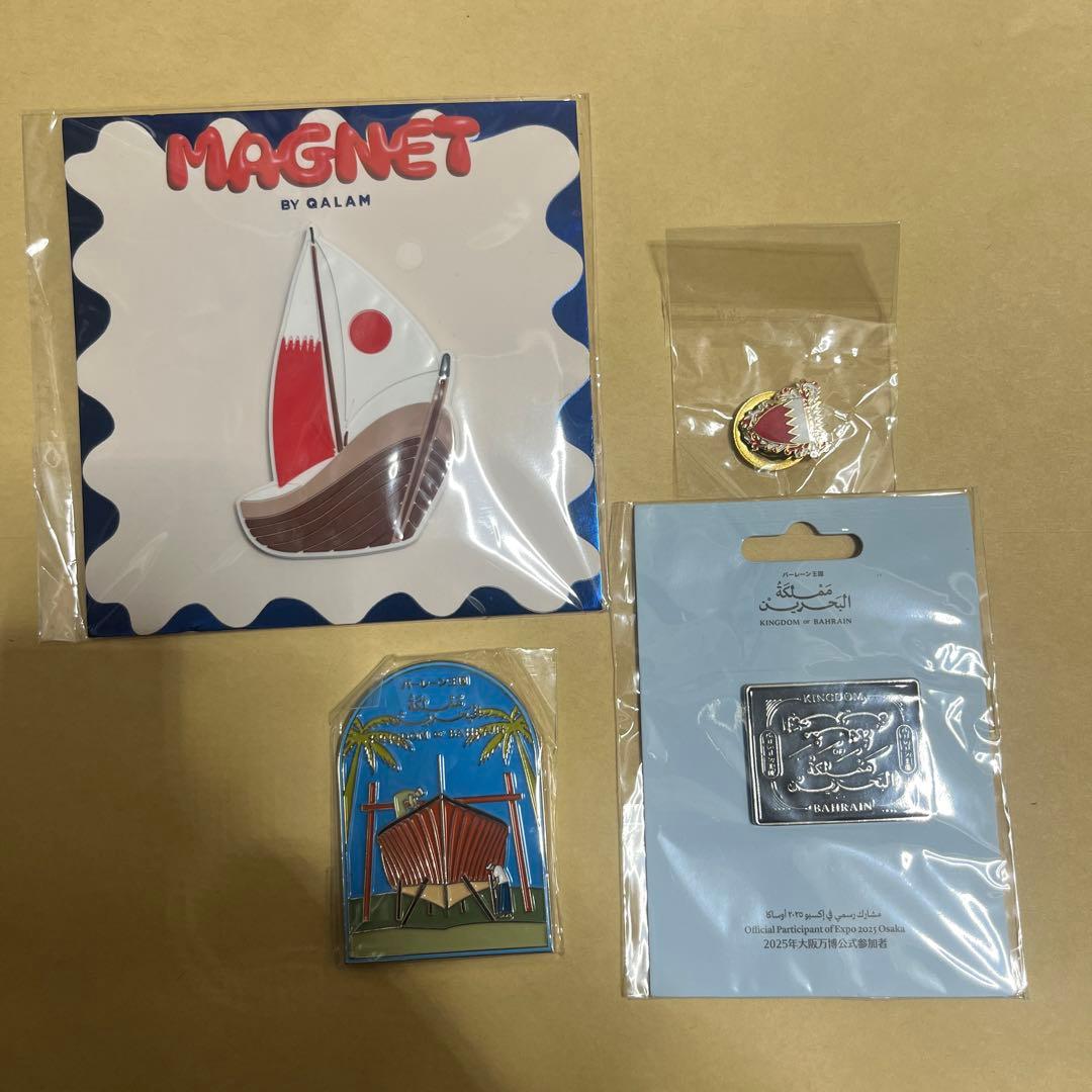 大阪万博　バーレーンピンバッチ等セット