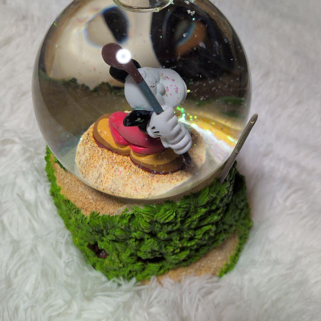 オルゴール　ミッキーのゴルフ　スノードーム