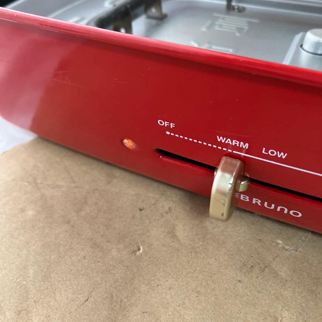 ブルーノ　グランデ　赤 ホットプレート プレート付き　BOE026