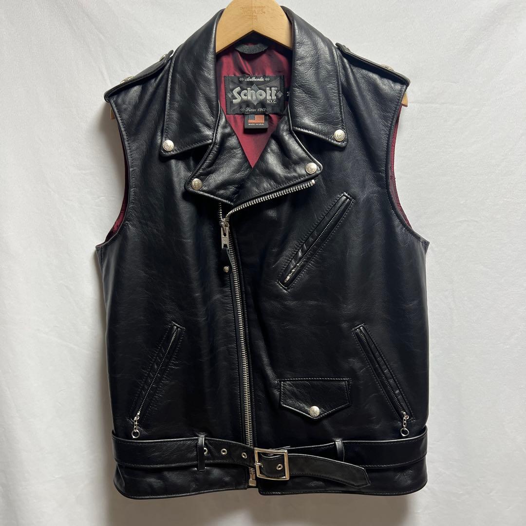 SCHOTT ショット　レザーベスト　ワンスター　ダブル　626V USA