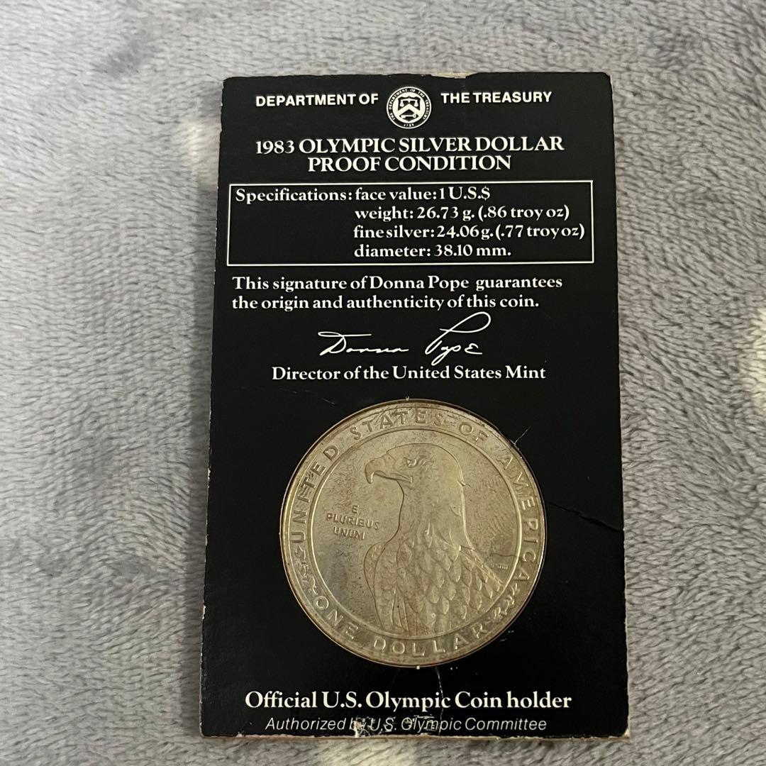 ヴィンテージ　1983 LA ロサンゼルスオリンピック 記念銀貨　メダル