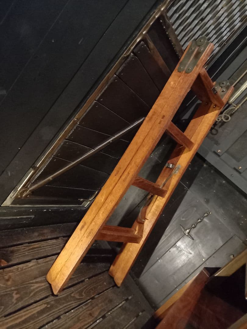 1960's　ヴィンテージ　ナチュラル　オーク　ウッド　ラダー　正直脚立　８号