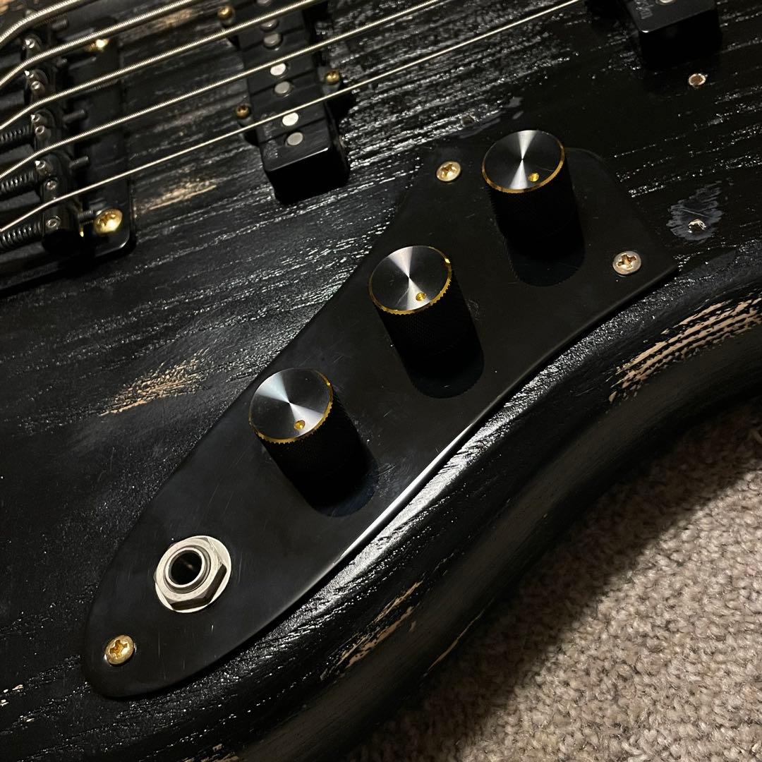 FGN フジゲン 5弦ベース サドウスキーピックアップ アッシュボディ ブラック