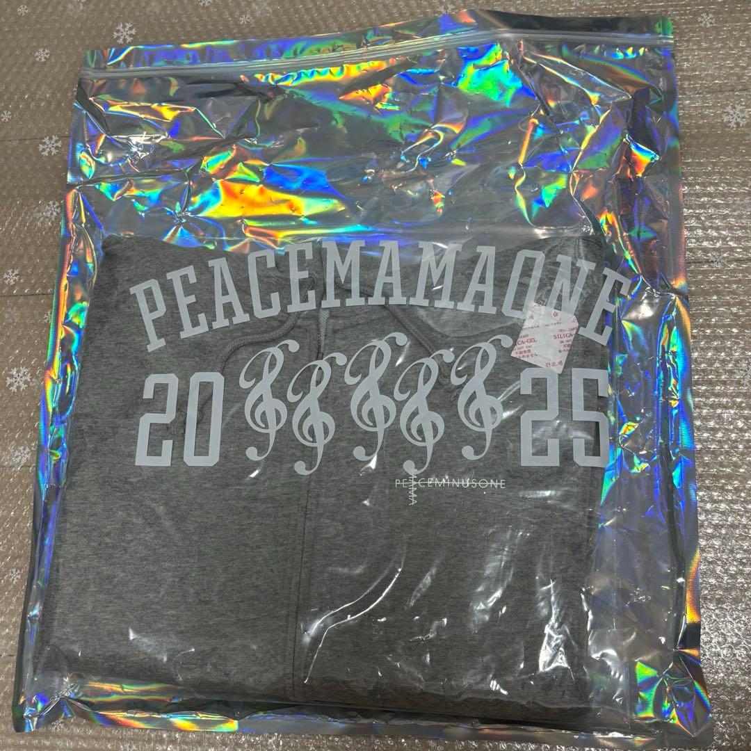 GDRAGON PEACEMAMAONE ジップアップパーカー グレー Lサイズ