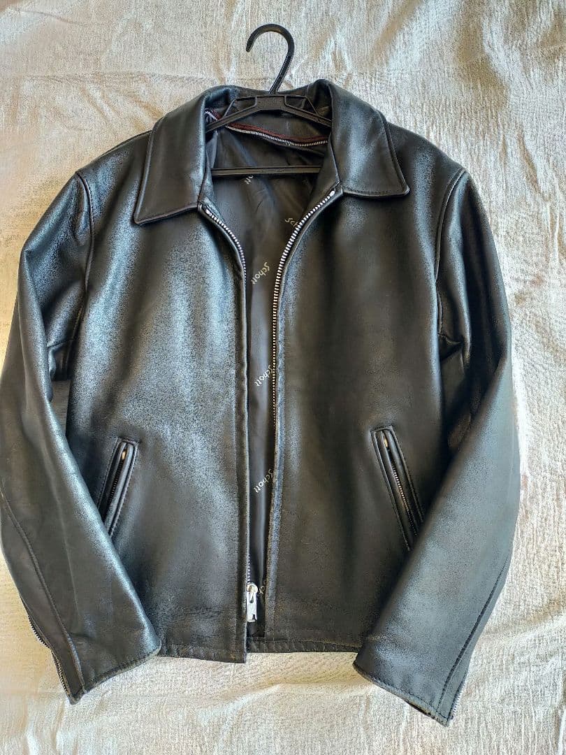 さみだれ★SCHOTT 本革 ジャケット(ボアなし、使用感かなりあり)