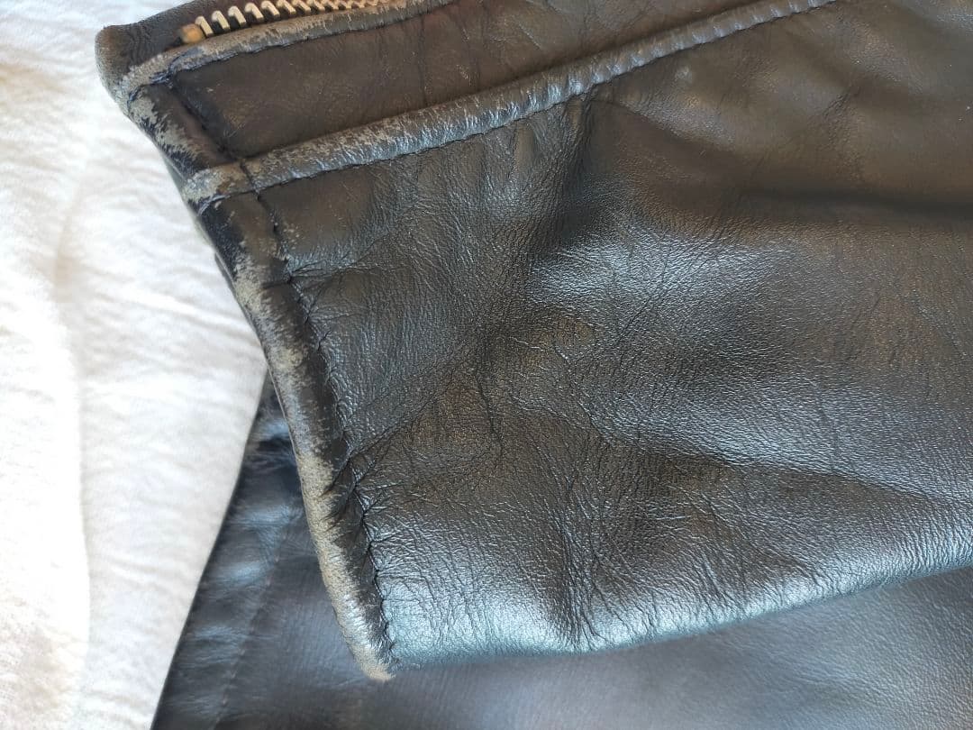 さみだれ★SCHOTT 本革 ジャケット(ボアなし、使用感かなりあり)