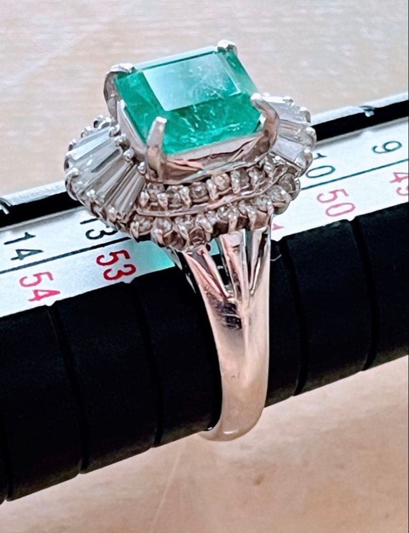 1.67ct エメラルド プラチナ　Pt900 12号　指輪【検索GSTV】