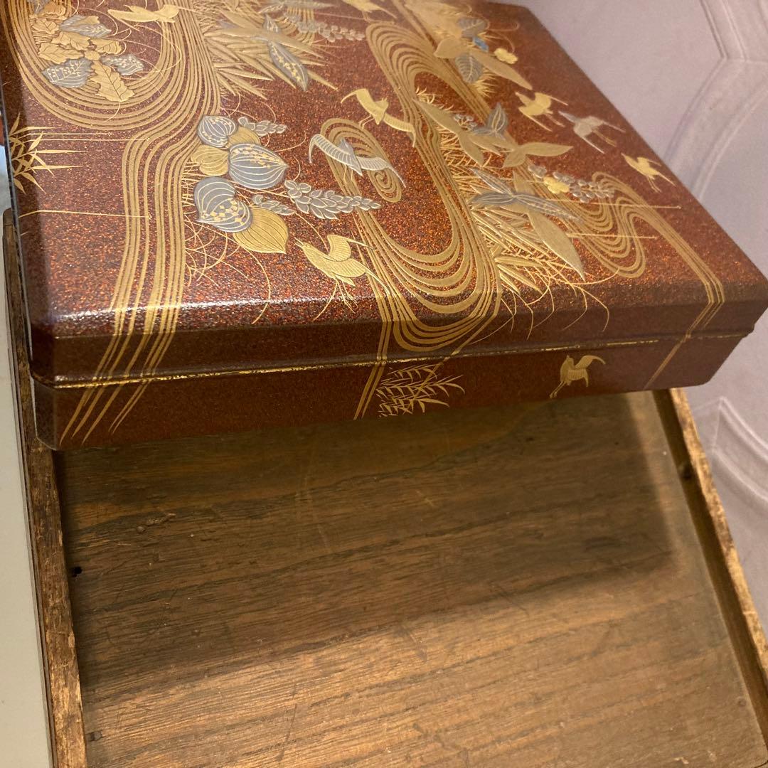 硯箱 蒔絵 硯 水滴 骨董 時代物 すずり すずり箱