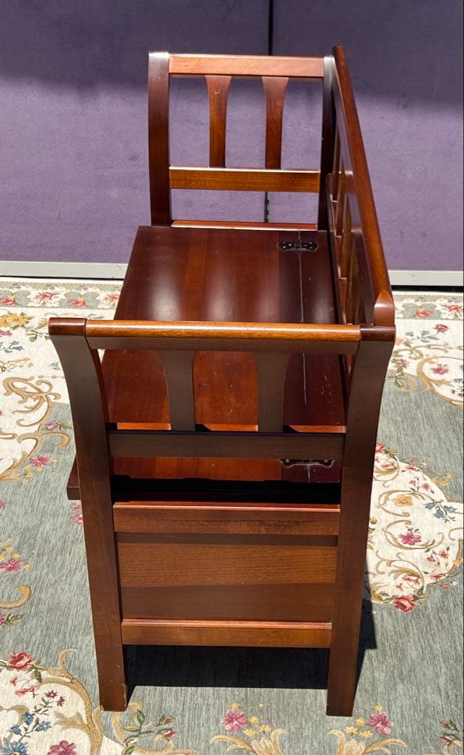 木製収納ベンチ ブラウン