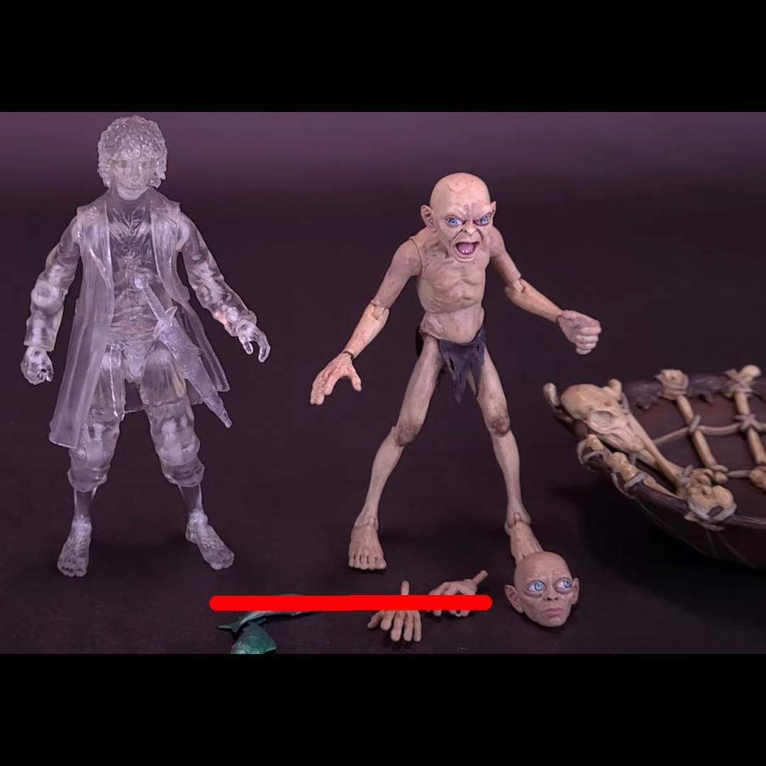 新品未開封 限定版『ゴラム＆透明フロド』ロードオブザリング アクションフィギュア