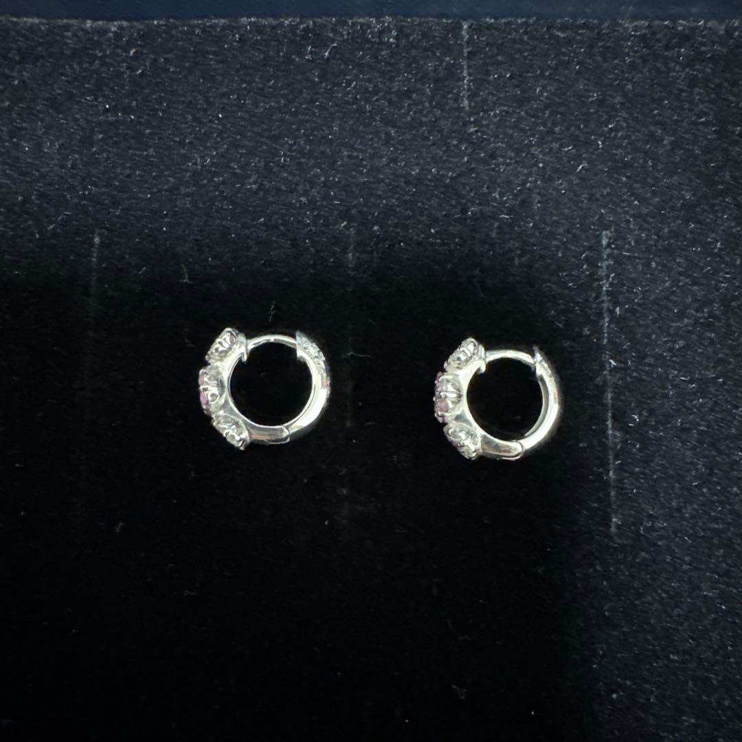 ポンテヴェキオ　フラワー　フープピアス　K18WG