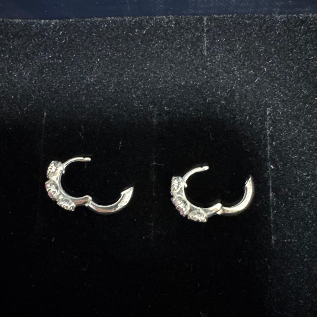 ポンテヴェキオ　フラワー　フープピアス　K18WG