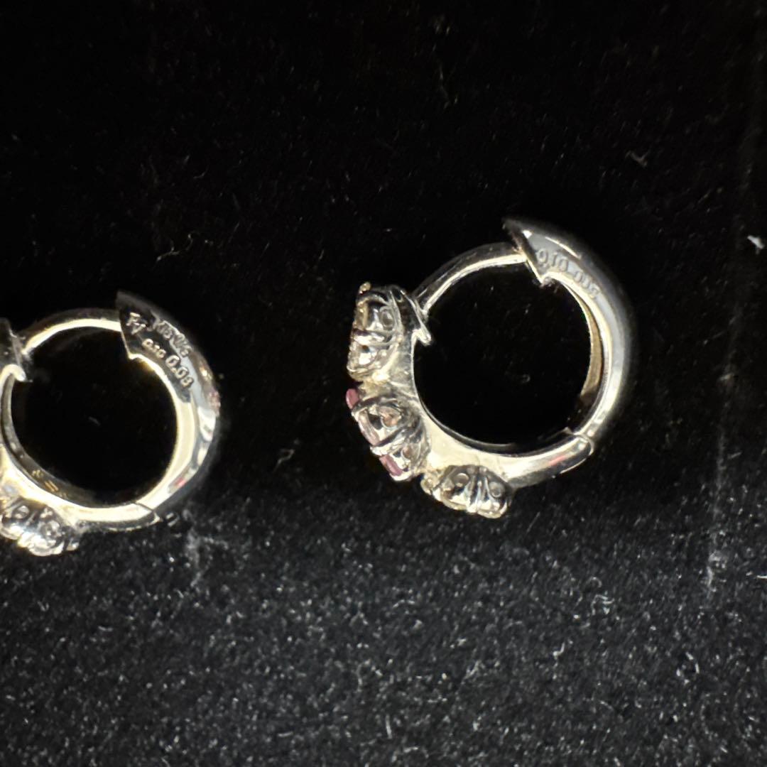 ポンテヴェキオ　フラワー　フープピアス　K18WG