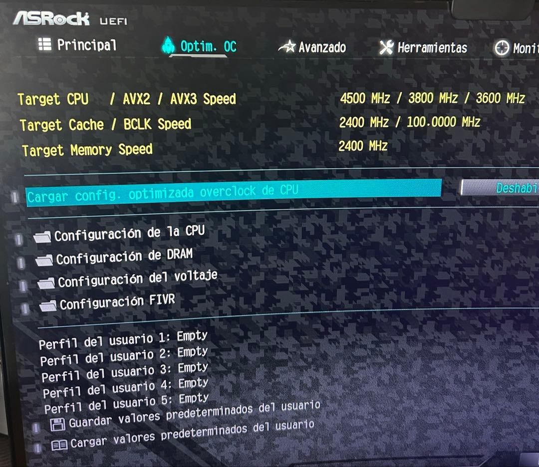 CPU Intel Core17-7820X CPU ASRock Intel X299