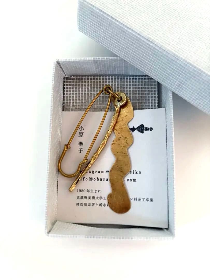 ふくの母ちゃん 小原聖子さんストールピン　箱•プロフィール付き★未使用品