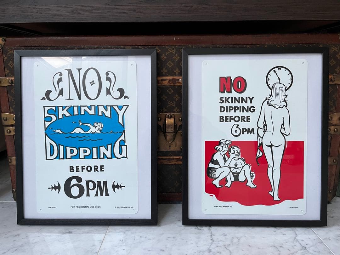 【ビンテージ】デッドストック1995年製 アメリカ プール サイン額装2枚セット
