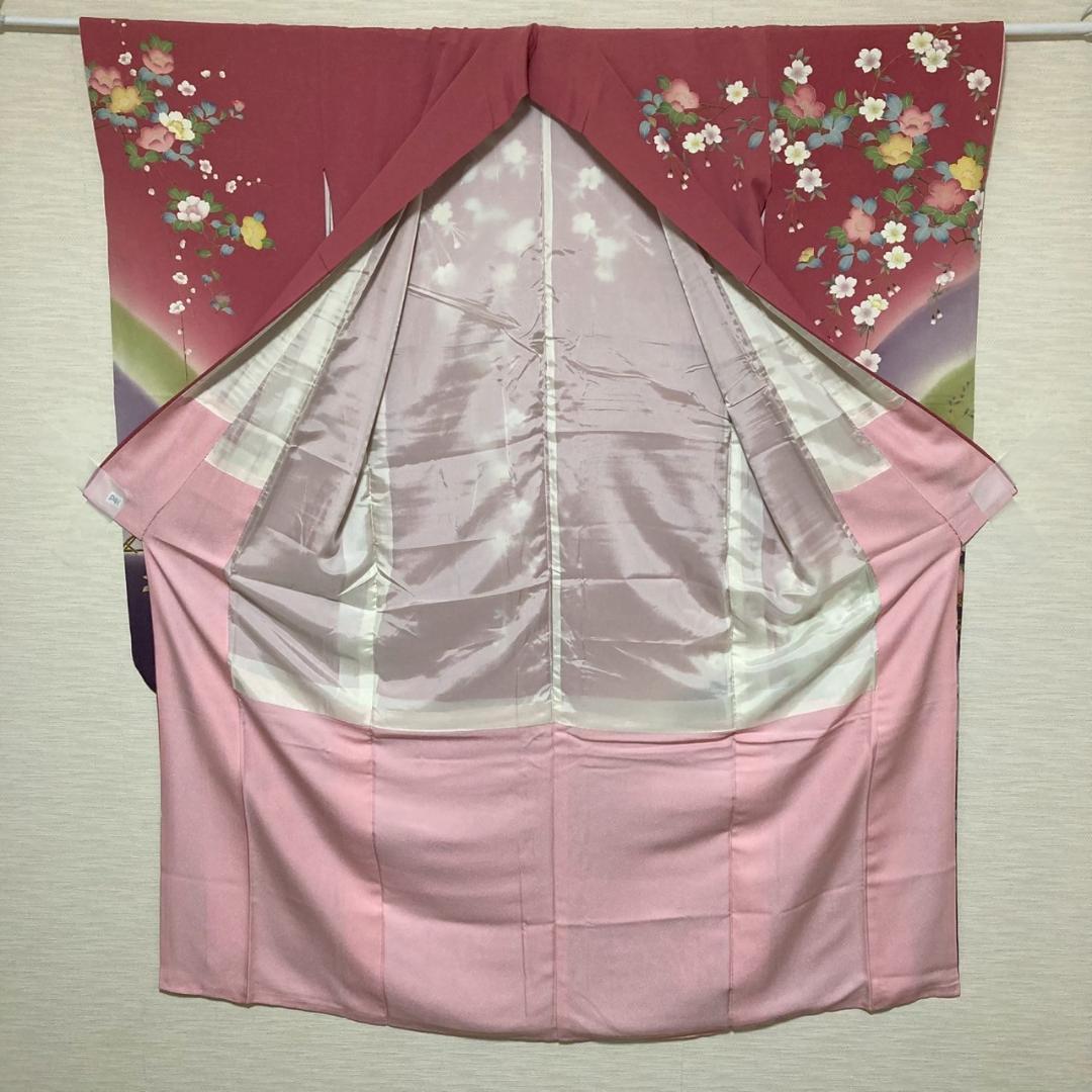 KA1930 振袖 身丈166cm 正絹 着物 成人式 トールサイズ