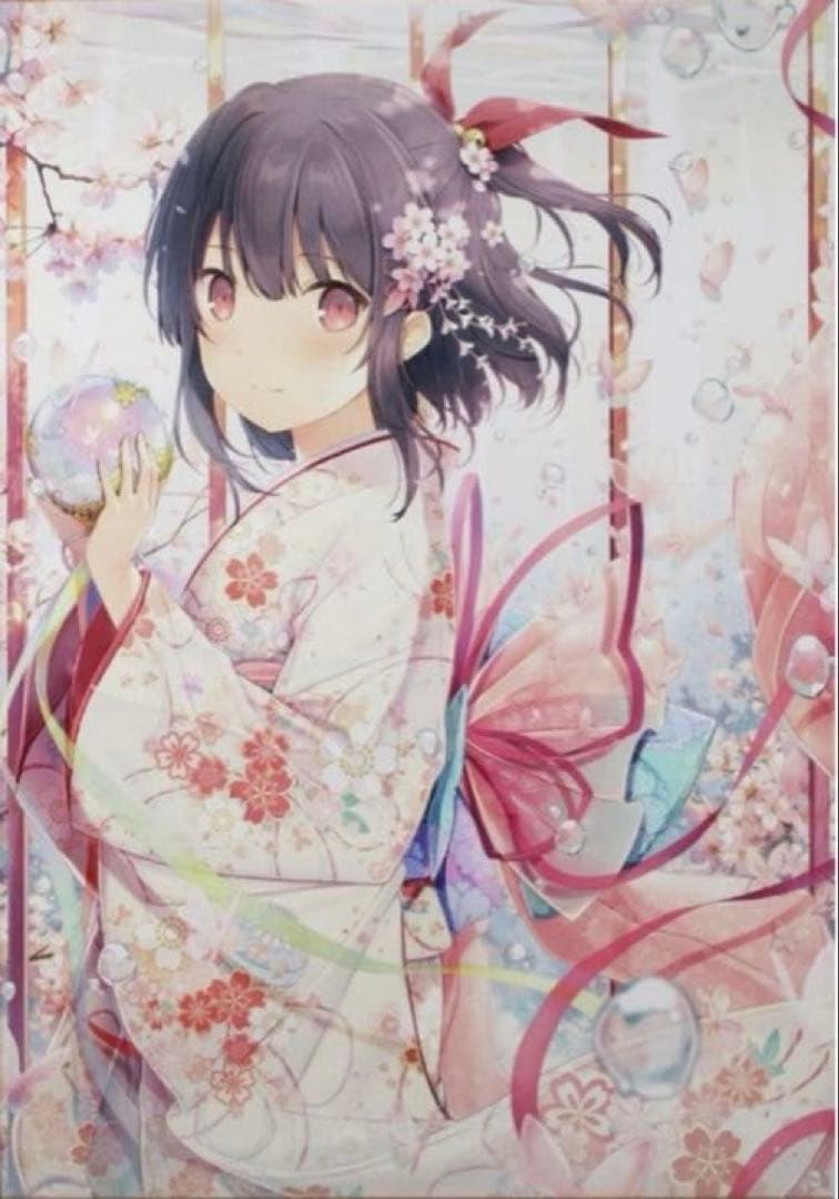 【新品】絵師100人展8　6U☆ 複製原画 桜模様