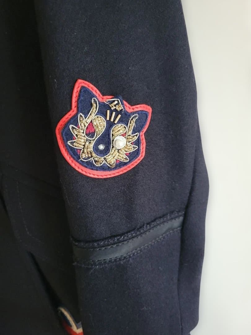 COACH　ネイビー ダブルブレスト チェスターコート