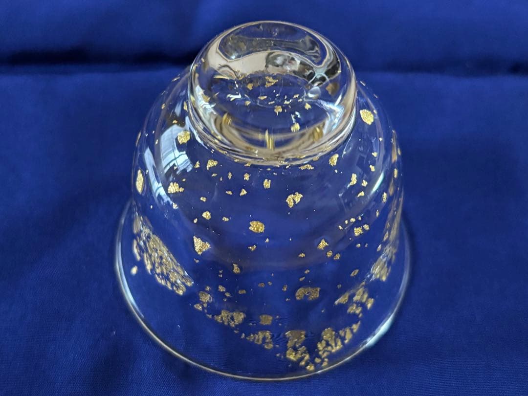 煎茶道具 煎茶碗 ガラス茶碗 義山 金散らし