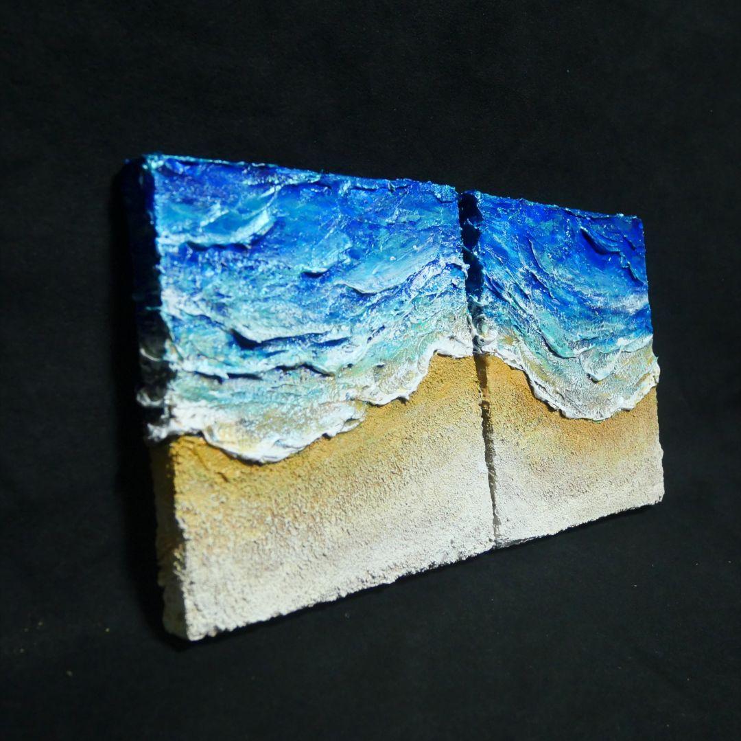 油絵 油彩 油彩画 絵 絵画 【海と波】