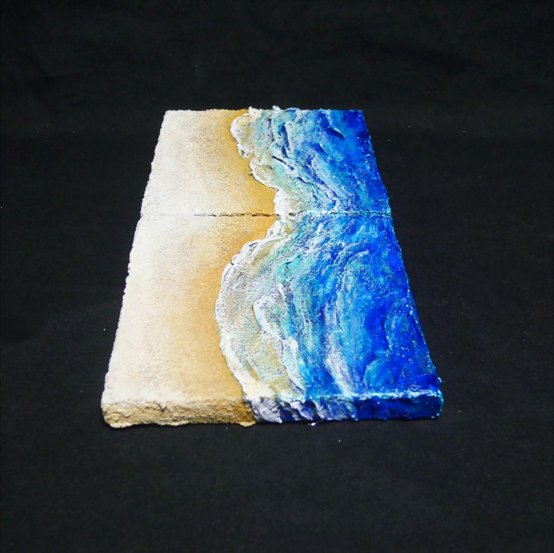 油絵 油彩 油彩画 絵 絵画 【海と波】