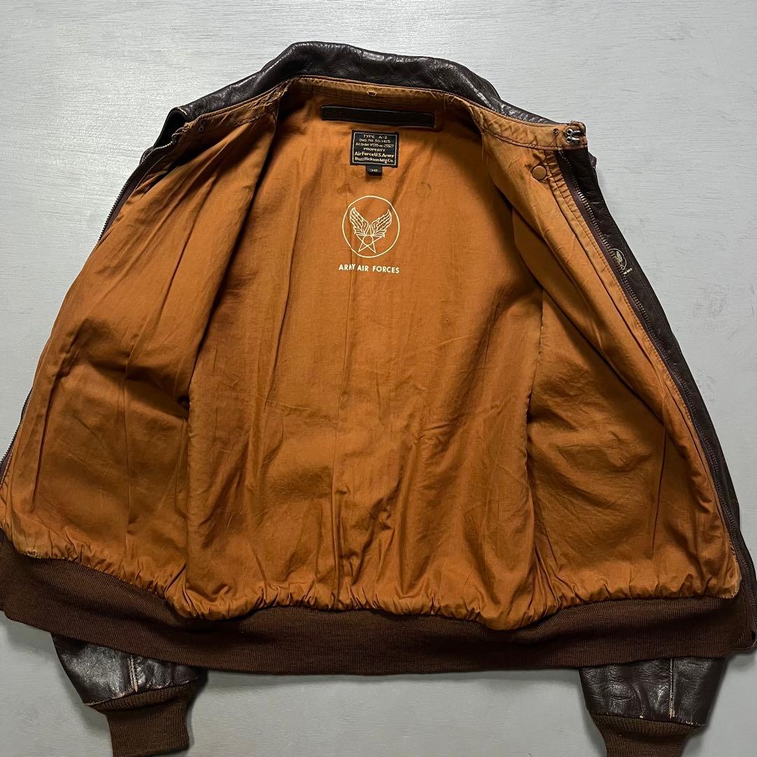 Buzz Rickson A-2 レザージャケット　馬革　ホースハイド　36 S