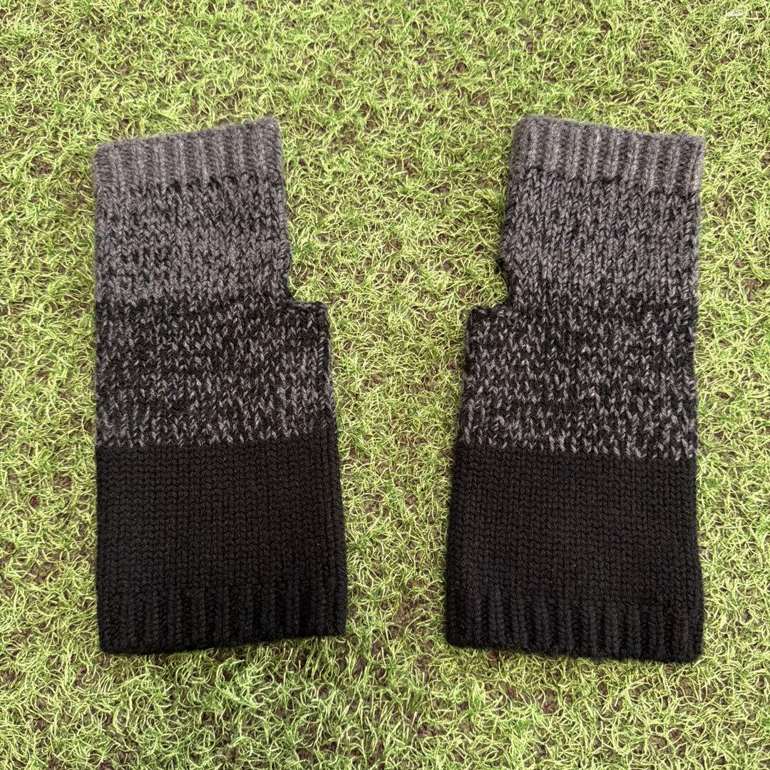 TOMORROWLAND カシミヤ フィンガーレス ニットグローブ ブラック系