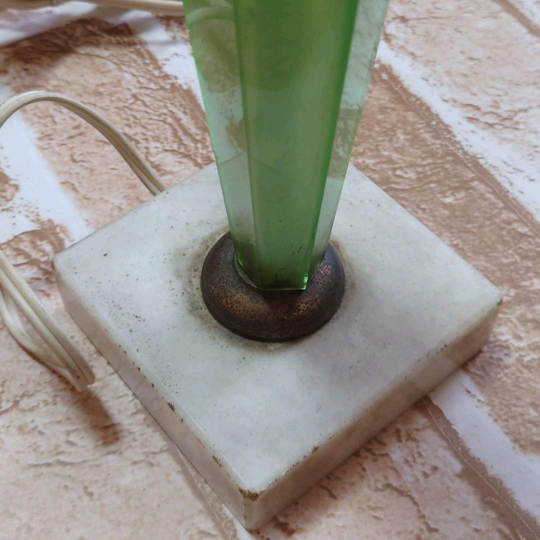 【激レア】vintage赤と緑のガラス模様のランプ　ランプ