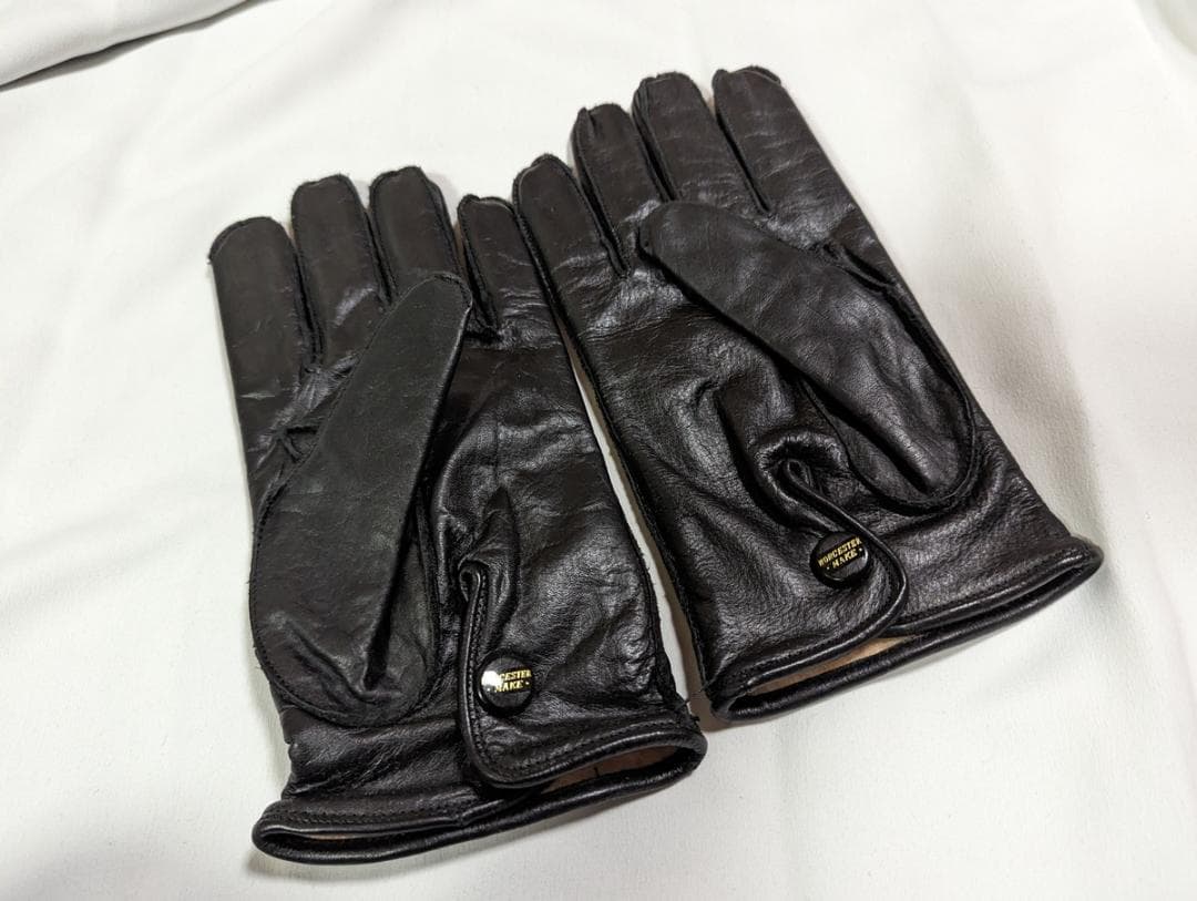 希少 新品 英国製 イギリス製 革手袋 ブラック 黒 ヴィンテージ