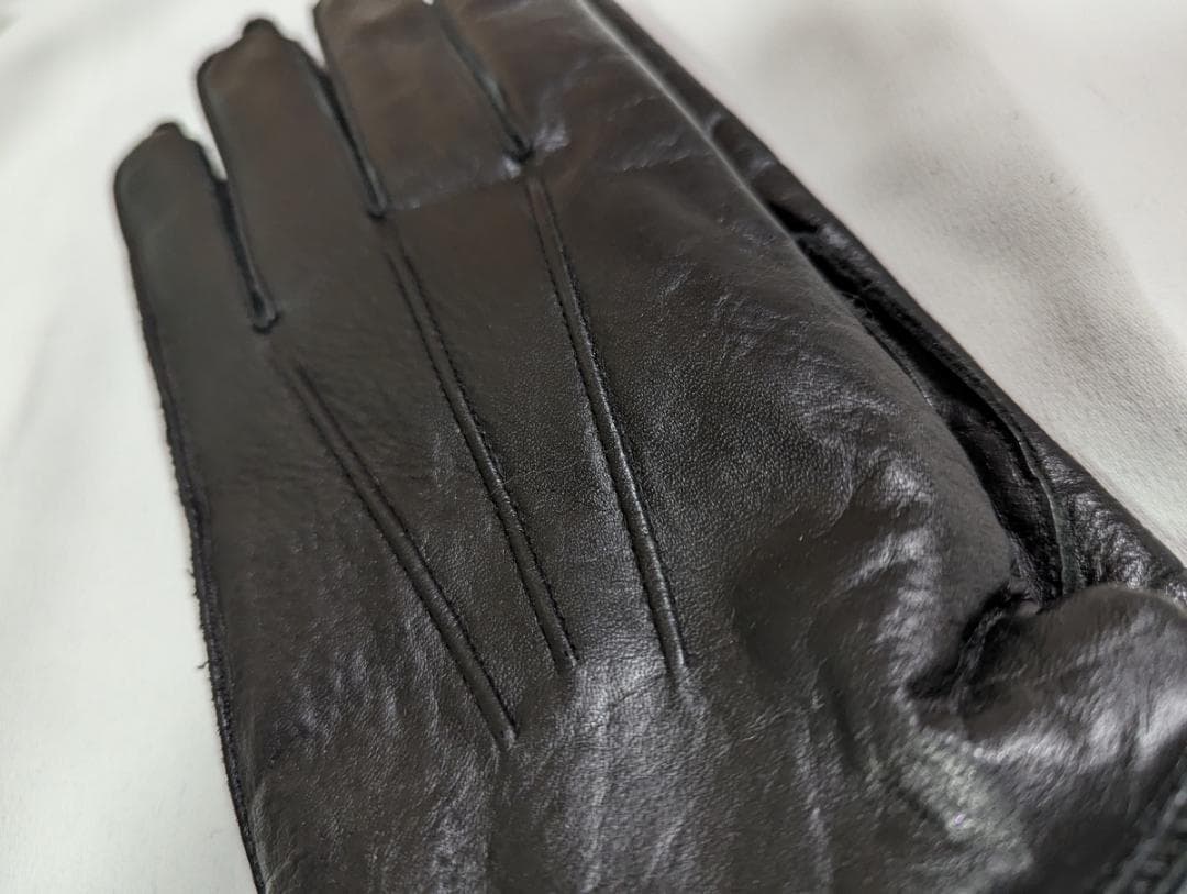 希少 新品 英国製 イギリス製 革手袋 ブラック 黒 ヴィンテージ