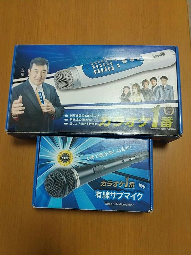 大幅値下げ! カラオケ一番 有線サブマイク、3000曲と23曲のカートリッジ付き
