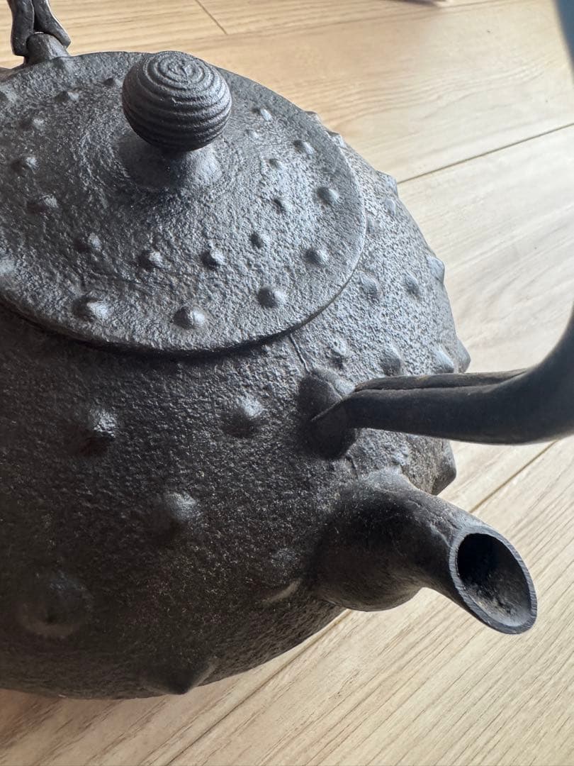 南部鉄瓶 南部鉄器 斎峰 鬼アラレ未使用