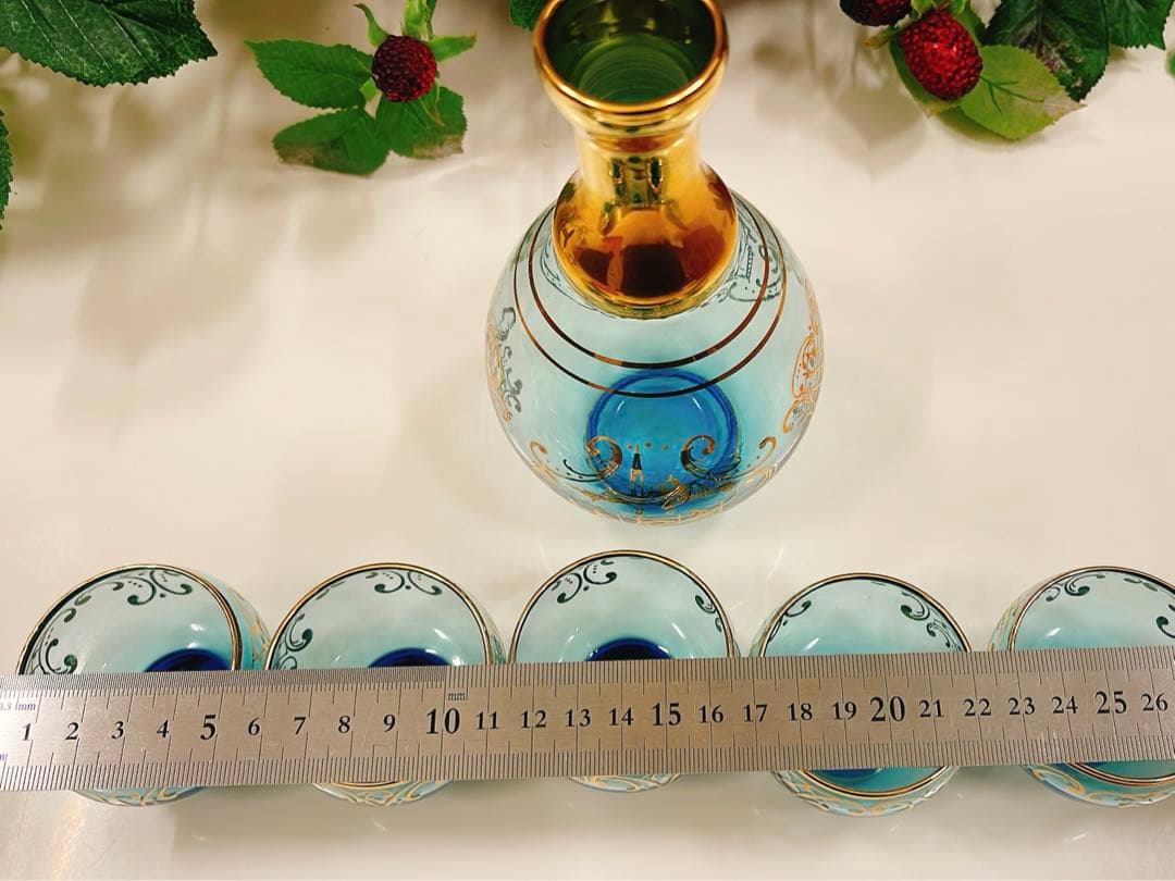 大幅値下げ！新品★未使用　ベネチアングラス5客&ボトルセット