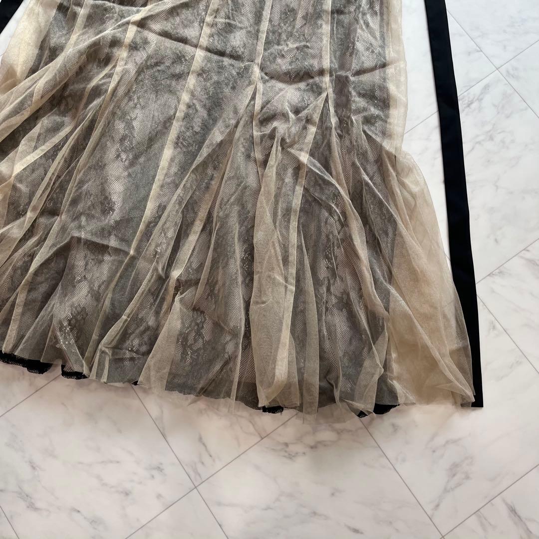 niana ニアナ　チュールレイヤードレースキャミワンピドレス　オケージョン　M