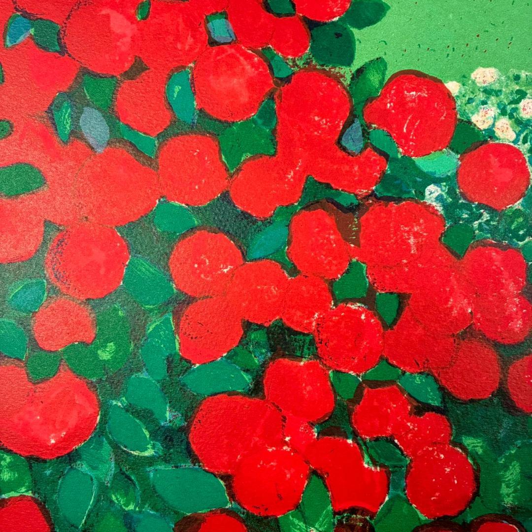 ジャン＝ピエール・カシニョール「赤い夏 まなざし」リトグラフ 直筆サイン入り