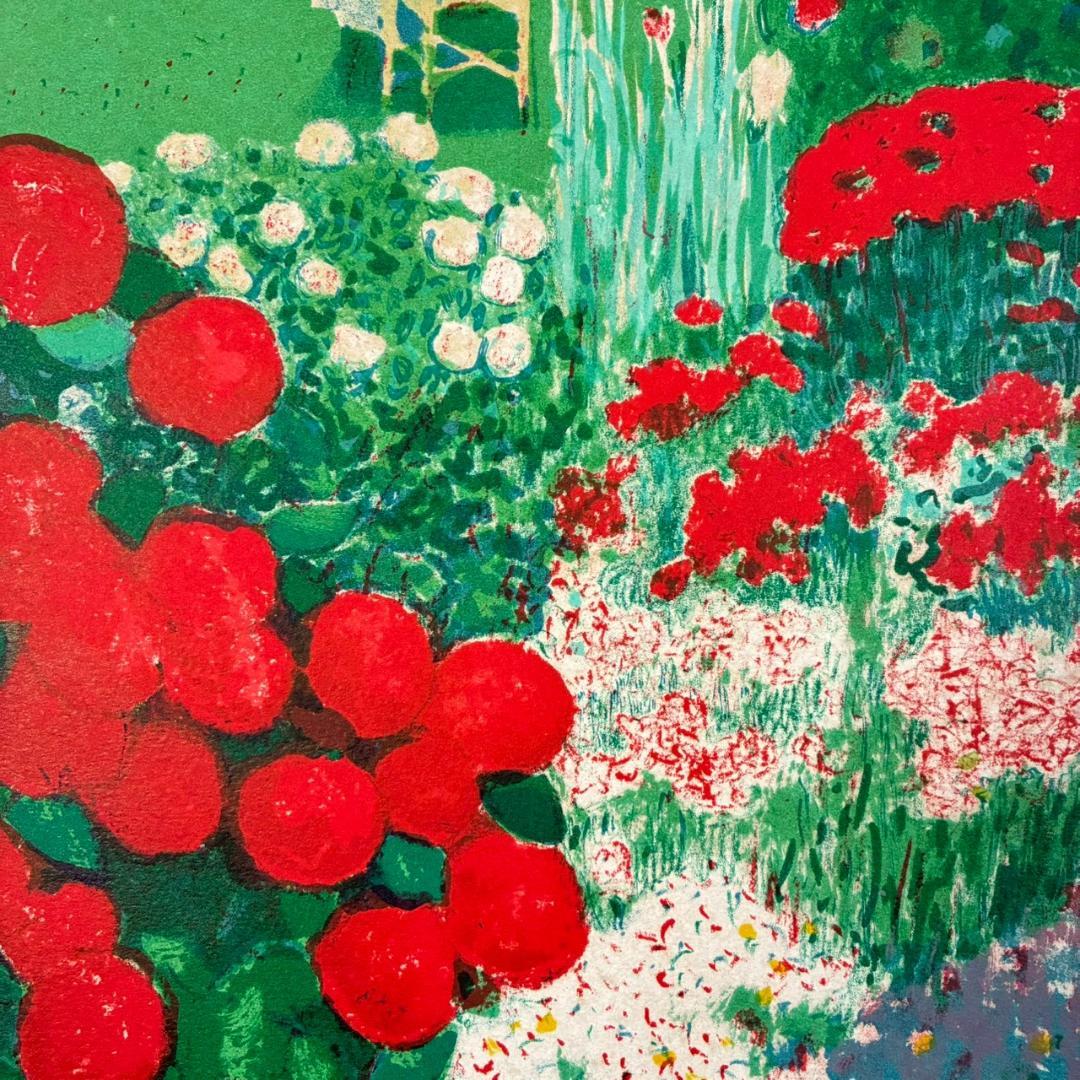 ジャン＝ピエール・カシニョール「赤い夏 まなざし」リトグラフ 直筆サイン入り