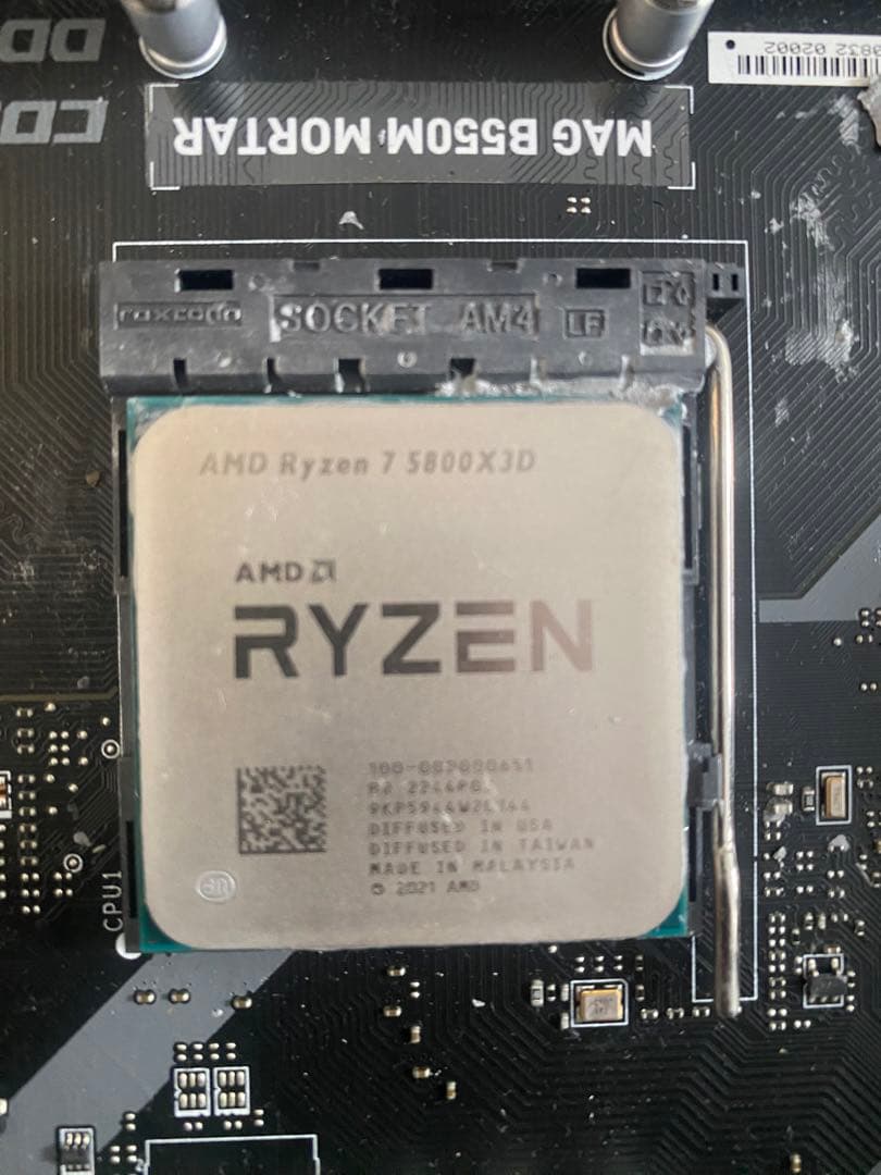 Ryzen 7 5800X3D、マザボ、メモリセット