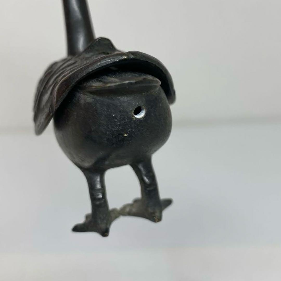 古銅　カモ　香炉　121g トトチ　東さ7-0330☆2F